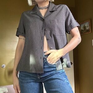 Vintage Black Button Down